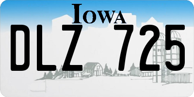 IA license plate DLZ725
