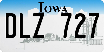 IA license plate DLZ727