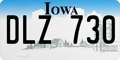IA license plate DLZ730