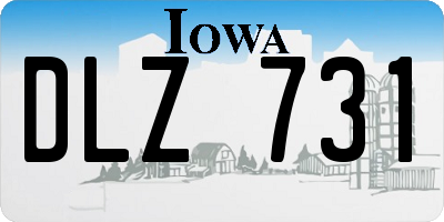 IA license plate DLZ731