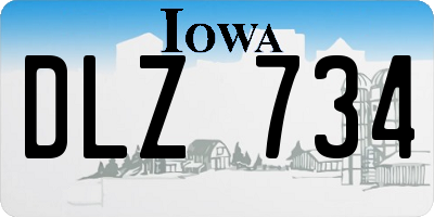 IA license plate DLZ734