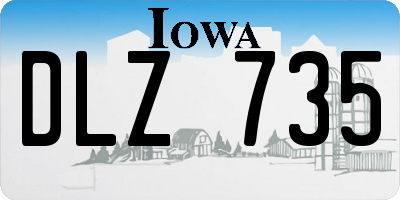 IA license plate DLZ735
