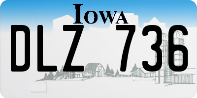 IA license plate DLZ736