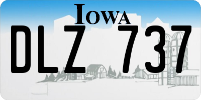 IA license plate DLZ737