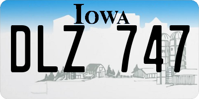 IA license plate DLZ747