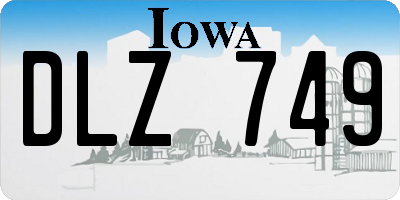 IA license plate DLZ749