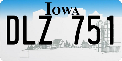 IA license plate DLZ751