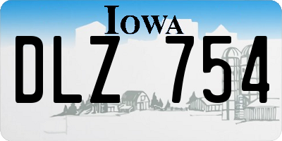 IA license plate DLZ754