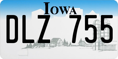 IA license plate DLZ755