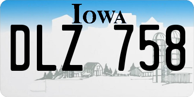 IA license plate DLZ758