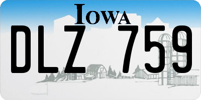 IA license plate DLZ759