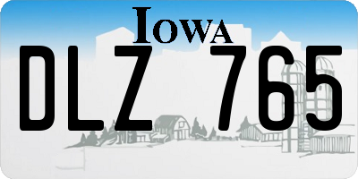 IA license plate DLZ765