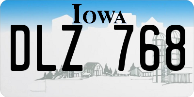 IA license plate DLZ768