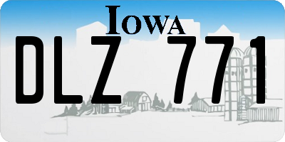 IA license plate DLZ771