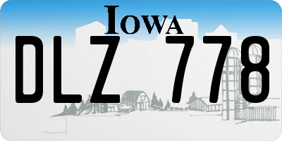 IA license plate DLZ778