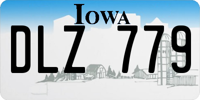 IA license plate DLZ779