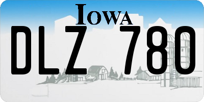 IA license plate DLZ780
