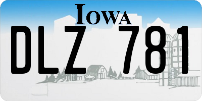 IA license plate DLZ781