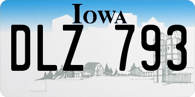 IA license plate DLZ793