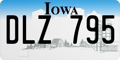 IA license plate DLZ795