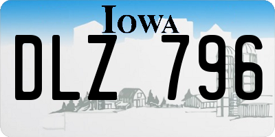 IA license plate DLZ796