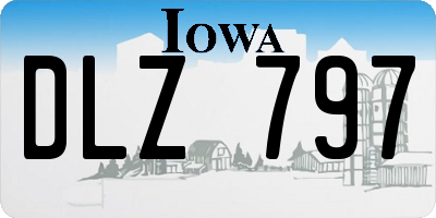 IA license plate DLZ797