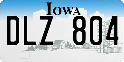 IA license plate DLZ804