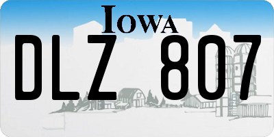 IA license plate DLZ807