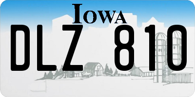 IA license plate DLZ810
