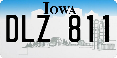 IA license plate DLZ811