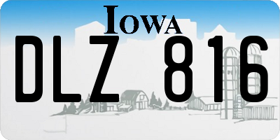 IA license plate DLZ816