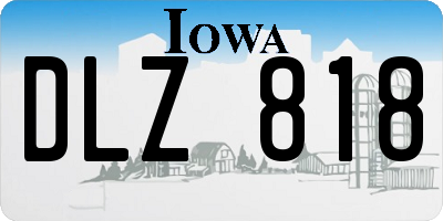 IA license plate DLZ818