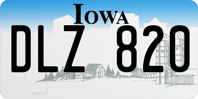 IA license plate DLZ820