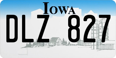 IA license plate DLZ827