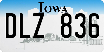 IA license plate DLZ836