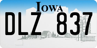 IA license plate DLZ837
