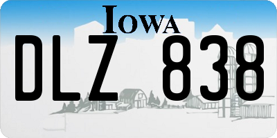 IA license plate DLZ838
