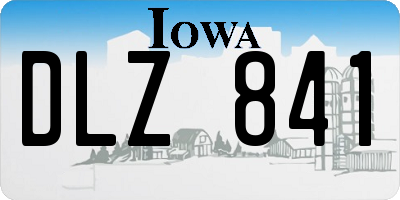 IA license plate DLZ841