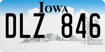 IA license plate DLZ846