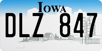 IA license plate DLZ847