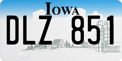 IA license plate DLZ851