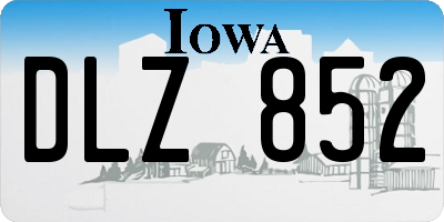 IA license plate DLZ852