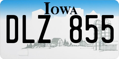 IA license plate DLZ855