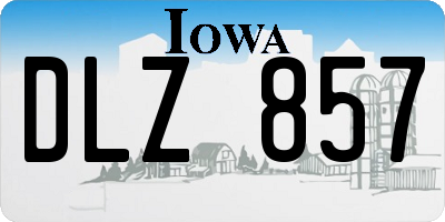 IA license plate DLZ857