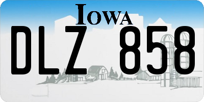 IA license plate DLZ858