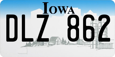 IA license plate DLZ862