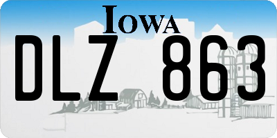 IA license plate DLZ863