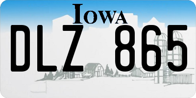 IA license plate DLZ865