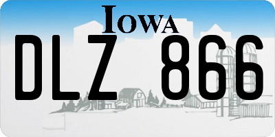 IA license plate DLZ866