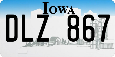 IA license plate DLZ867